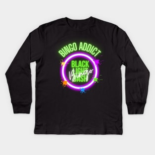 Bingo Addict Summer Blacklight Bingo Bash 2022 Kids Long Sleeve T-Shirt